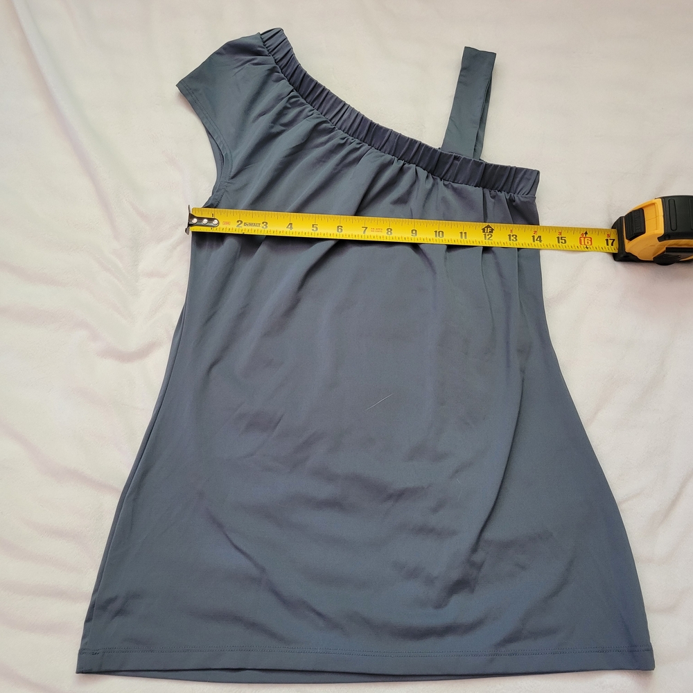 Gray One-Shoulder Top - Picture 7 of 7